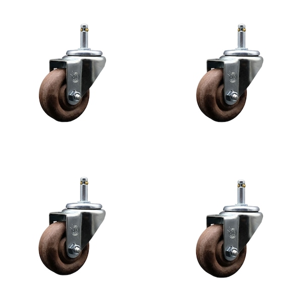 Service Caster 3'' High Temp Glass Filled Nylon Wheel Swivel 7/16'' Grip Ring Caster Set, 4PK SCC-GR20S314-GFNSHT-716138-4 - main
